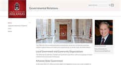 Desktop Screenshot of govtrelations.uark.edu