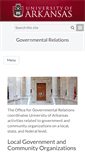 Mobile Screenshot of govtrelations.uark.edu