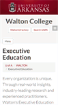 Mobile Screenshot of execed.uark.edu