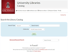 Tablet Screenshot of library.uark.edu