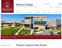 Tablet Screenshot of finance.uark.edu
