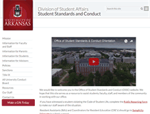Tablet Screenshot of ethics.uark.edu