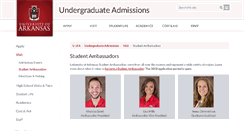 Desktop Screenshot of ambassadors.uark.edu