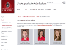 Tablet Screenshot of ambassadors.uark.edu