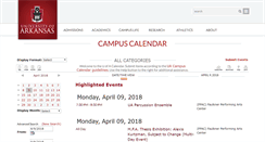 Desktop Screenshot of calendars.uark.edu