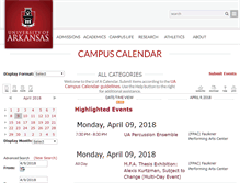 Tablet Screenshot of calendars.uark.edu