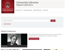 Tablet Screenshot of digitalcollections.uark.edu