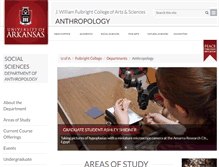 Tablet Screenshot of anth.uark.edu