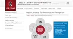 Desktop Screenshot of hhpr.uark.edu