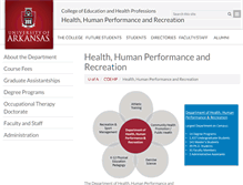 Tablet Screenshot of hhpr.uark.edu