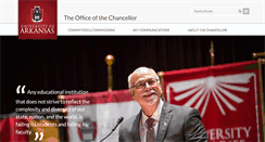 Desktop Screenshot of chancellor.uark.edu