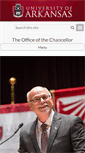 Mobile Screenshot of chancellor.uark.edu