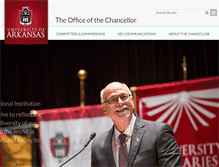 Tablet Screenshot of chancellor.uark.edu