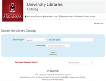 Tablet Screenshot of m.library.uark.edu