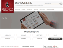 Tablet Screenshot of online.uark.edu