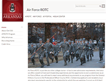 Tablet Screenshot of afrotc.uark.edu