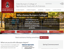 Tablet Screenshot of bumperscollege.uark.edu