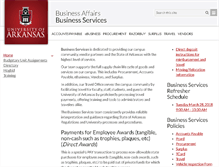 Tablet Screenshot of businessservices.uark.edu