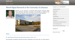 Desktop Screenshot of mscad.eleg.uark.edu