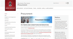 Desktop Screenshot of procurement.uark.edu