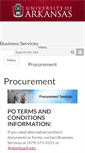 Mobile Screenshot of procurement.uark.edu