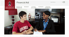 Desktop Screenshot of finaid.uark.edu