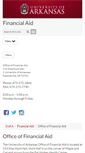 Mobile Screenshot of finaid.uark.edu