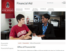 Tablet Screenshot of finaid.uark.edu